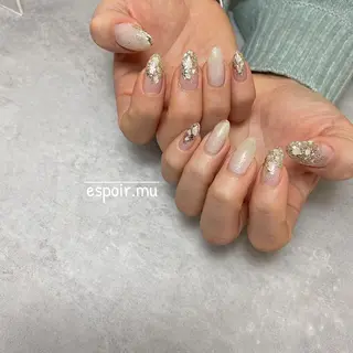 ロング ネイル espoir. muのネイルデザイン