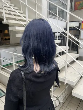 ミディアム カラー ハイトーン/ブリーチ 💙みずき💙のヘアスタイル