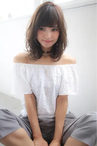 ミディアム カラー 💘トレンドスタイル 💘透明感ヘアのヘアスタイル
