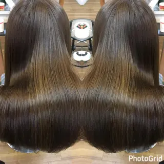 セミロング カラー パーマ ヘアアレンジ メンズ キッズ ネイル マツエク・マツパ PALETTE(パレット)所属・SHIORI💜口コ ミNo.1艶カラーのヘアスタイル