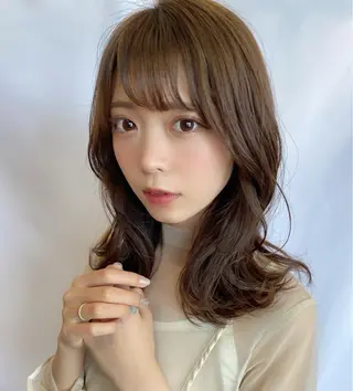 セミロング 🧡くびれヘア/前髪 顔周り🧡久原結衣のヘアスタイル