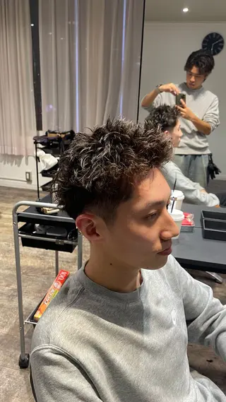 パーマ メンズ メンズサロン　アソビ所属・田中公亮/失敗 しないメンズパーマのヘアスタイル