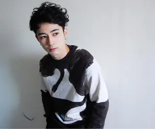 ショート カラー パーマ メンズ BellaDolce omotesando所属・SUZUKI KEISUKEのヘアスタイル