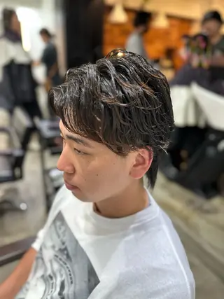 パーマ メンズ ボブ/レイヤー/透明 感カラー/dai🌿のヘアスタイル