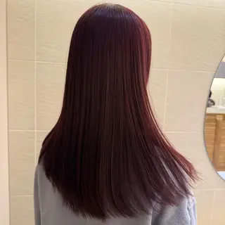 セミロング 暖色カラー/白髪染め ちさとのヘアスタイル