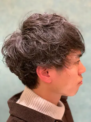 パーマ メンズ 平本 雄馬のヘアスタイル