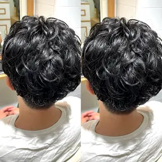 パーマ メンズ ブリーチデザインカラ ー/メンズ◎mariのヘアスタイル