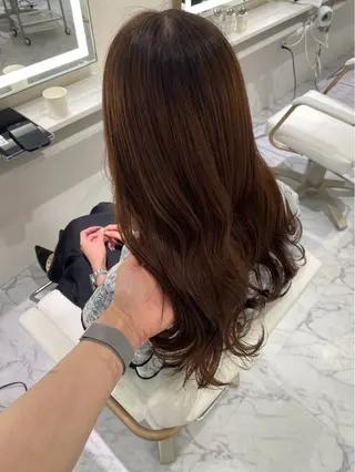 ロング カラー ParveMix 岡本えりかのヘアスタイル