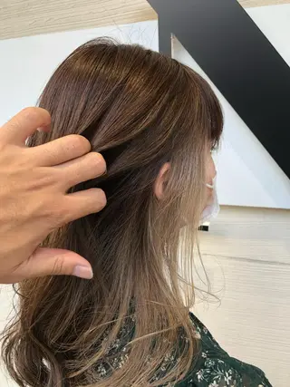 セミロング カラー ✨髪質改善✨ 田西　基彦のヘアスタイル