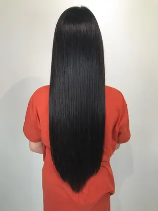 ロング カラー ボブ、縮毛矯正👑 心斎橋/高城涼也のヘアスタイル