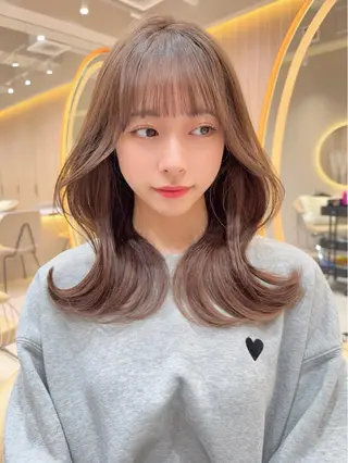 セミロング カラー レイヤー❣️縮毛矯正 川村利幸のヘアスタイル