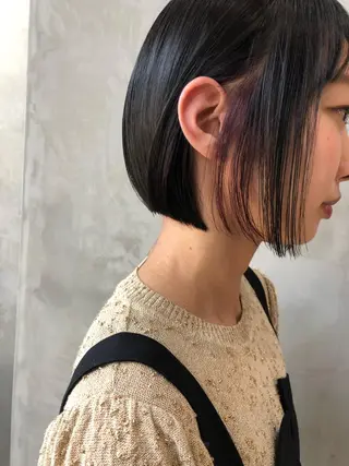 ショート カラー パーマ ヘアアレンジ TOMO GEEKS代表のヘアスタイル