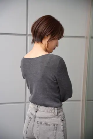 ショート 透明感カラー/伊藤 陸/soigneのヘアスタイル