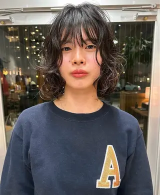 パーマ 柔らかいオリーブ🍃 カラーNatsumiのヘアスタイル