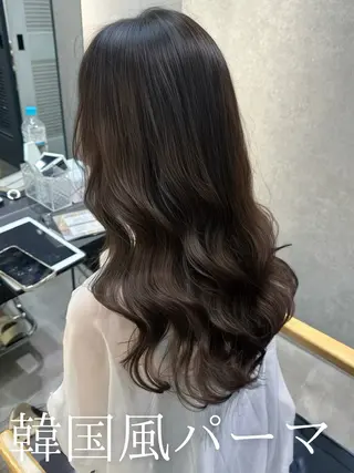 セミロング パーマ 韓国風パーマ/ 韓国ヘア/大森千寛のヘアスタイル