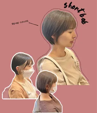 ショート カラー THE  OSCAR所属・前田 加奈子のヘアスタイル