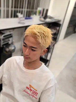 メンズ カラー ショート Lapis 名古屋駅前店所属・LEN名古屋/パーマ 海外ヘア/メンズ特化のヘアスタイル
