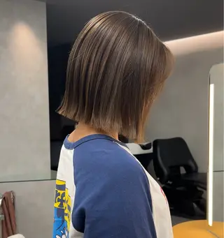 ミディアム ルネ所属・ショートヘア 縮毛矯正/福田梢のヘアスタイル