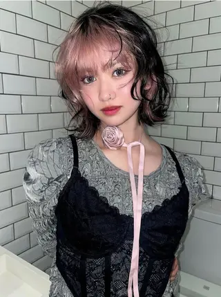 ショート カラー ボブ.顔周りカット カット/ユキカのヘアスタイル