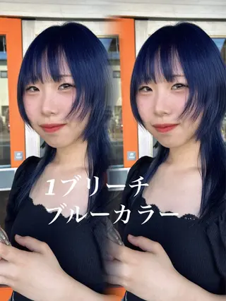 セミロング shiho/レイヤー /透明感カラーのヘアスタイル