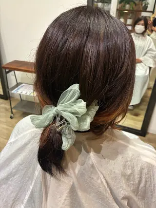ミディアム カラー 清水 美香のヘアスタイル