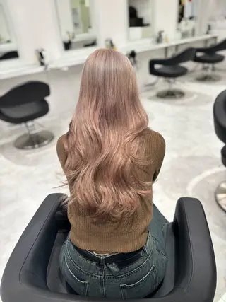 ロング カラー ヘアアレンジ 透け上品ハイトーン 職人ゆうと🤍のヘアスタイル