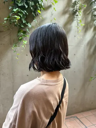 ショート コテ巻き風/ボブ パーマ🌼杉田 萌恵のヘアスタイル