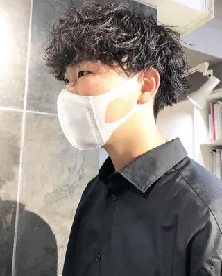 パーマ ヘアアレンジ メンズ ainico+所属・メンズ特化✂️栗原 侑也のヘアスタイル