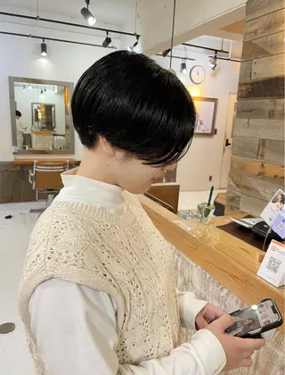 ショート カラー ヘアアレンジ kith.所属・ケアカラー×髪質改善 🌙OKUBO🌙のヘアスタイル