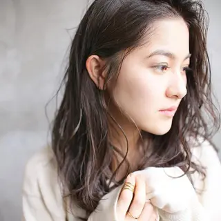 セミロング カラー 下北沢 soiのヘアスタイル