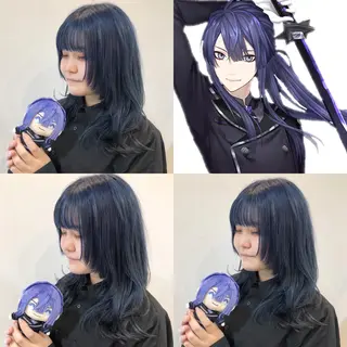 ミディアム カラー 推しカラー✨ オタク美容師ユウカのヘアスタイル