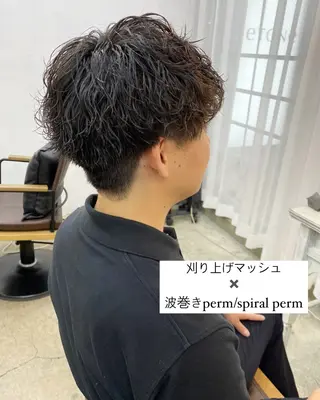 パーマ メンズ 志賀 あずみのヘアスタイル