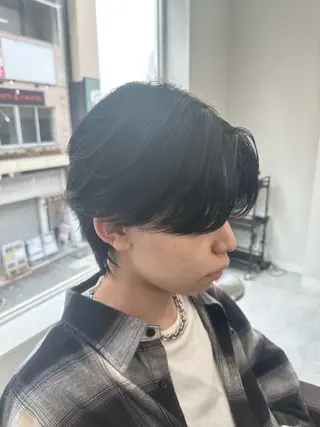 メンズ ニュアンス/フェザー /ウルフ/伶馬のヘアスタイル