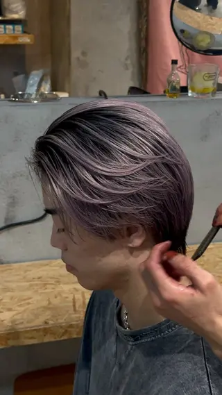 ショート カラー メンズ 原宿美容師／複雑 履歴修正/きょたのヘアスタイル