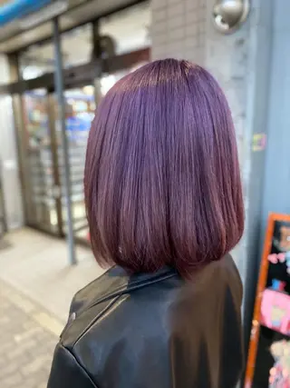 ミディアム ゆぴ☾‪/推しカラー /ハイトーンのヘアスタイル