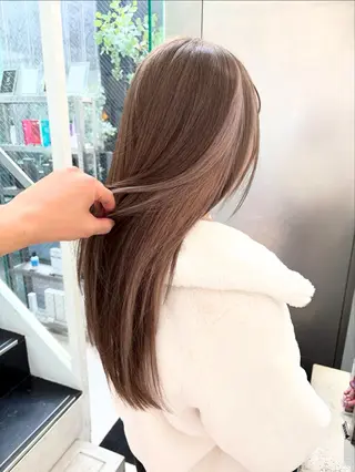 ロング カラー インナーカラー/天神 ブリーチ/吉田のヘアスタイル