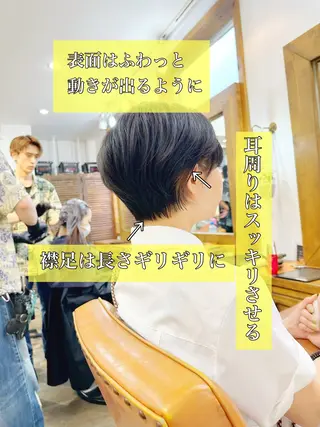 ショート カラー newline銀座所属・👑銀座ショート/ 絶壁補正/金子涼👑のヘアスタイル