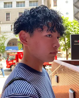 パーマ メンズ 年間2000名担当◎ パーマ職人/仲原佑樹のヘアスタイル