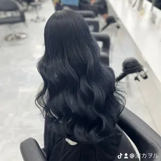 ロング カラー ヘアアレンジ 韓国レイヤーカット /韓国トレンドカラーのヘアスタイル