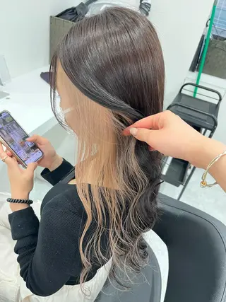 ロング カラー ヘアアレンジ 🫧うる艶トレンド 🫧透明感カラーのヘアスタイル