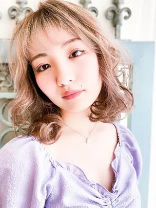 ミディアム カラー パーマ ヘアアレンジ メンズ 表参道Lise おおいしおりのヘアスタイル