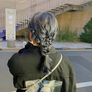 ミディアム カラー パーマ ヘアアレンジ メンズ 🍀髪質改善 ケアカラーrootsのヘアスタイル