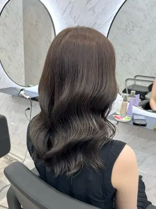 ミディアム 韓国パーマ 美容師 和田爽良のヘアスタイル