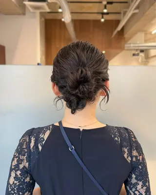 セミロング カラー ヘアアレンジ 縮毛矯正+モテカラー 🎀✨MIHOのヘアスタイル