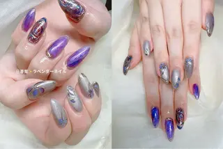 ネイル ラベンダー💖日暮里 ルル💖ネイルのネイルデザイン