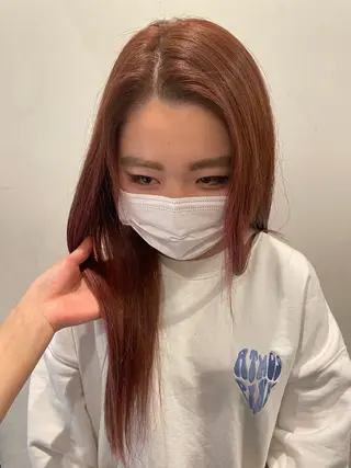 ロング カラー RIN／韓国ヘア レイヤーカットのヘアスタイル