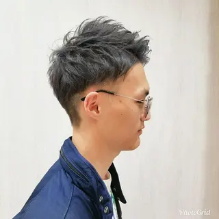 メンズ 顔周りレイヤーカット 髪質改善代表西村功平のヘアスタイル