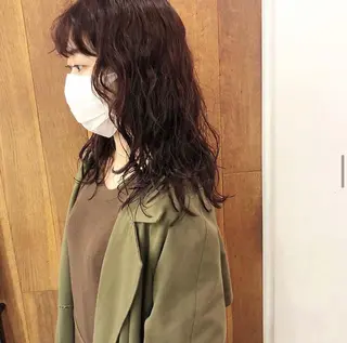 ミディアム パーマ HATSUMEI ゆうまのヘアスタイル