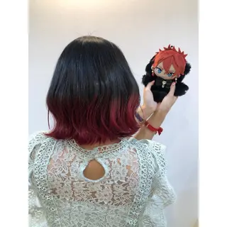 ミディアム カラー 推しカラー✨ オタク美容師ユウカのヘアスタイル