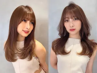 カラー ❤️ブリーチなし💚 ダブルカラー平野実花のヘアスタイル